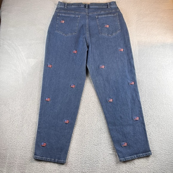 Vintage The Quacker Factory Jeans Women's 10 American Flag July 4th Patriotic - Picture 2 of 9